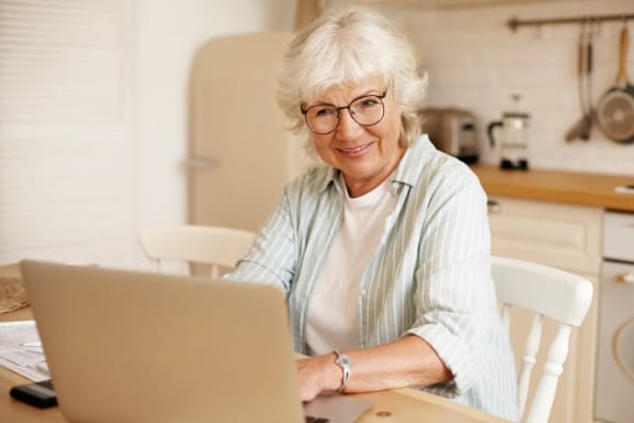 A patient reviewing insurance information